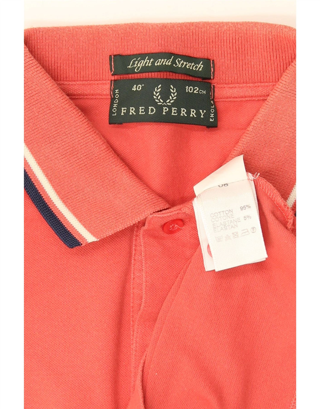 Fred Perry Polo Homme Rose Moyen Coton
