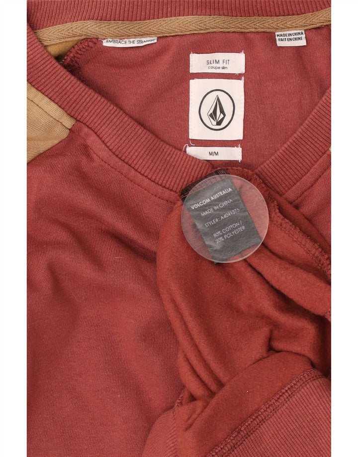Volcom Sweat-shirt coupe slim en coton color block rouge moyen pour homme
