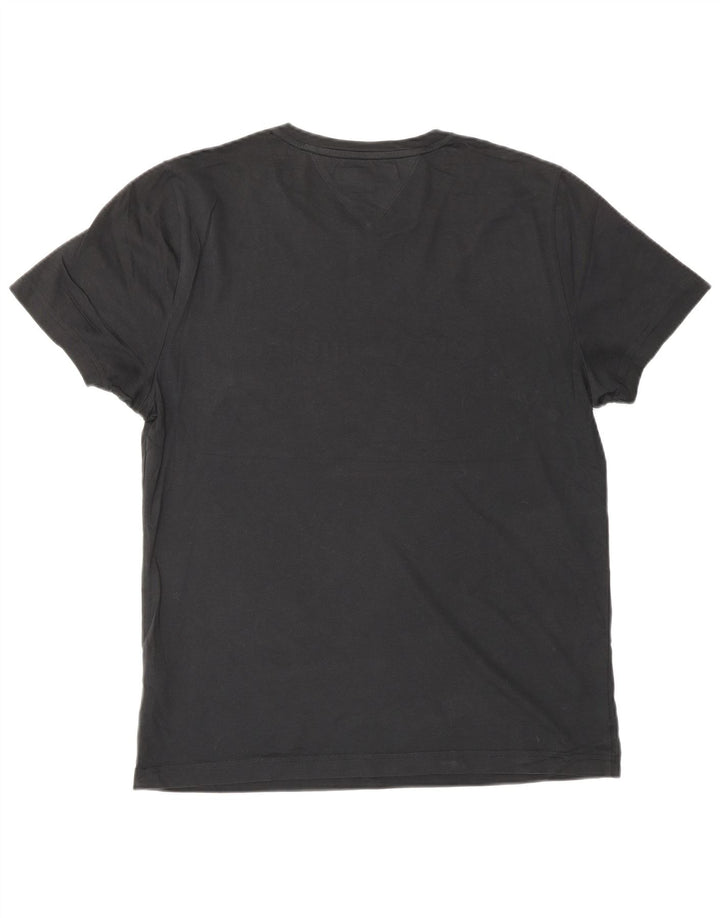 Tommy Hilfiger T-Shirt Graphique Homme Noir Moyen Coton