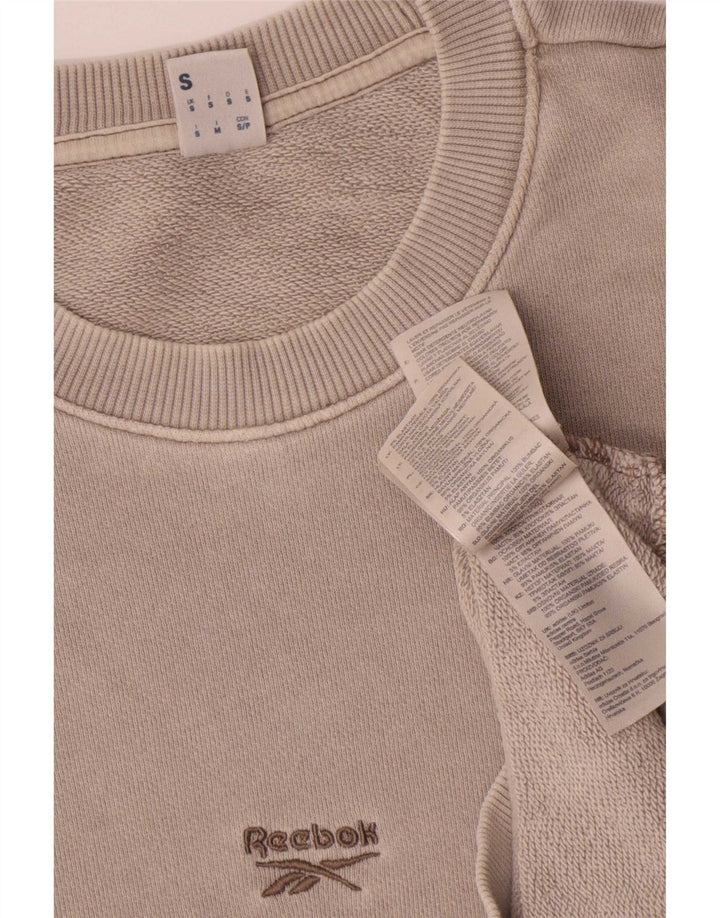Reebok Sweat-shirt coupe ample pour homme, petit, gris, coton