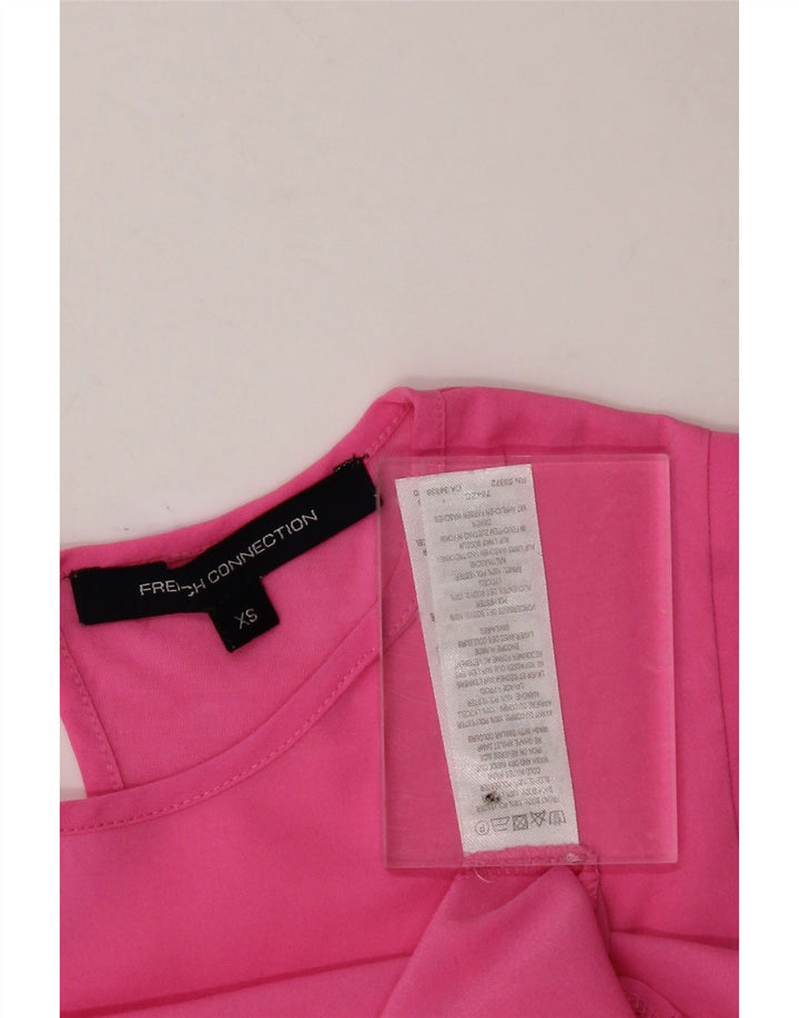 FRENCH CONNECTION Womens Sleeveless Blouse Top UK 6 XS Pink Polyester
