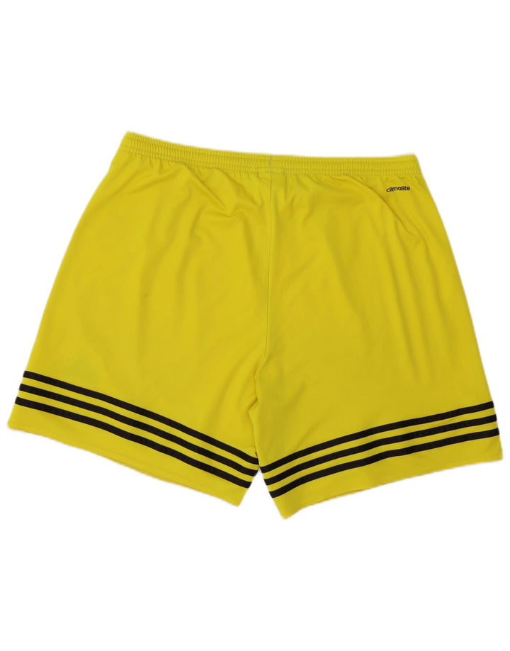 Adidas Short de sport Climalite pour homme, grand jaune, polyester