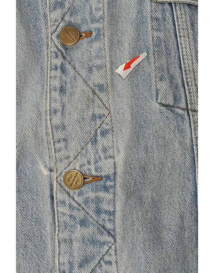 Stefanel Veste en Jean Femme UK 18 XL Bleu Coton