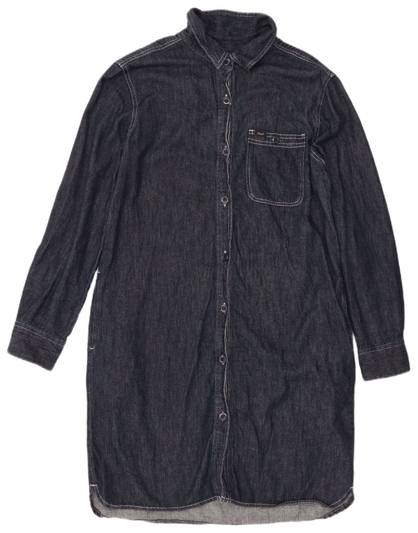Lee Robe chemise en jean pour femme UK 44 Bleu marine moyen en coton