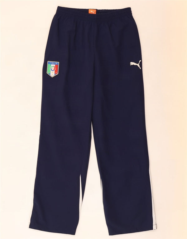 Puma Pantalon de survêtement Italia pour homme Bleu marine moyen Polyester colorblock