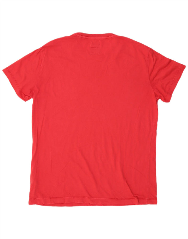 DIESEL T-Shirt Graphique Homme Top 2XL Rouge Coton