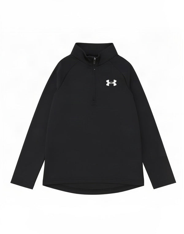 Under Armour Haut de survêtement à col zippé pour garçon 6-7 ans XS Noir