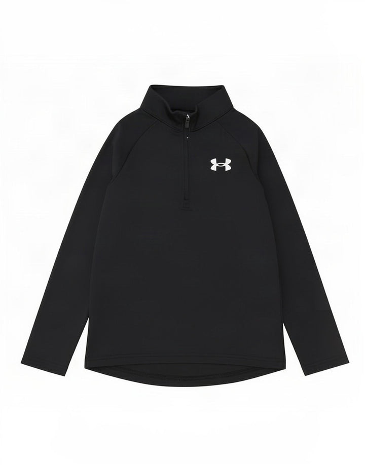 Under Armour Haut de survêtement à col zippé pour garçon 6-7 ans XS Noir