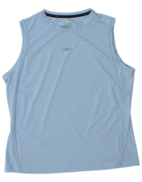 REEBOK Débardeur Femme UK 44 Bleu Moyen Polyester