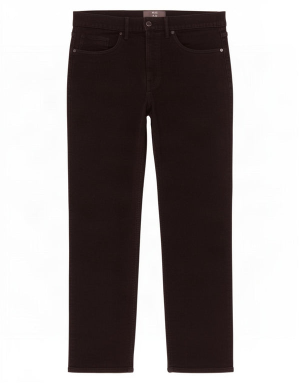 Marks & Spencer Pantalon décontracté droit pour homme W34 L29 Noir Coton
