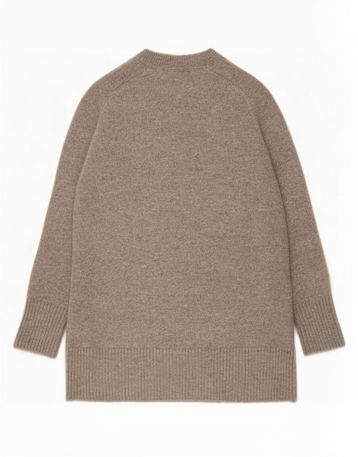 Zara Femme Robe Pull UK 10 Petit Gris Polyester