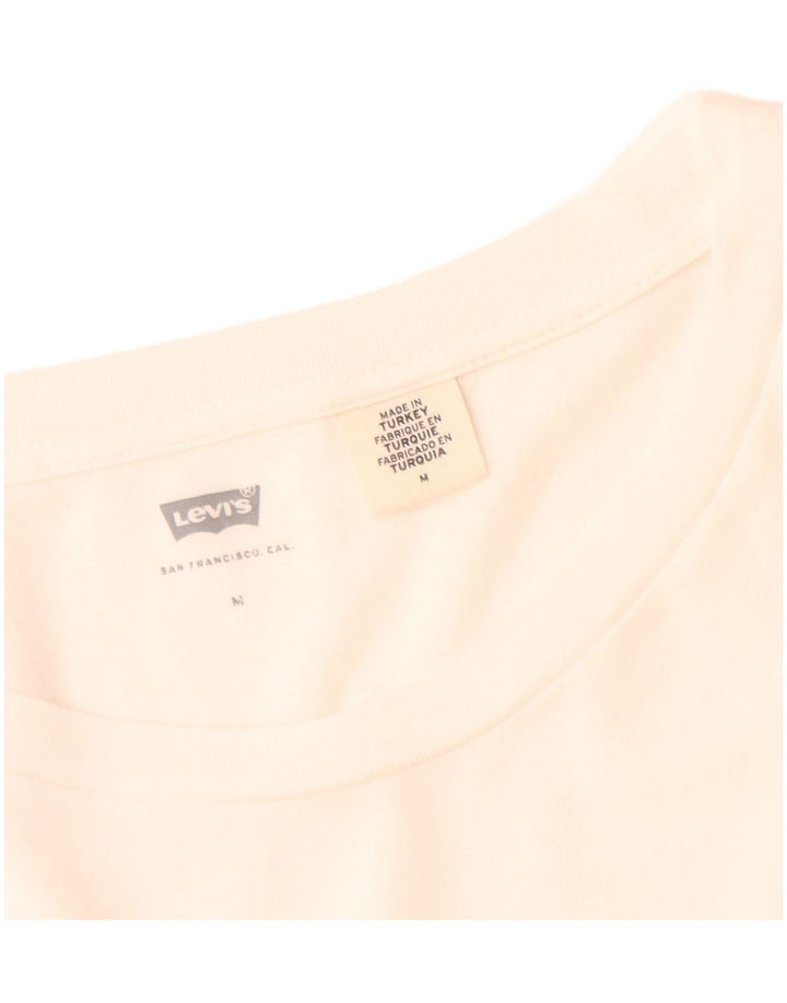 Levi's T-Shirt Graphique Femme UK 14 Blanc Moyen