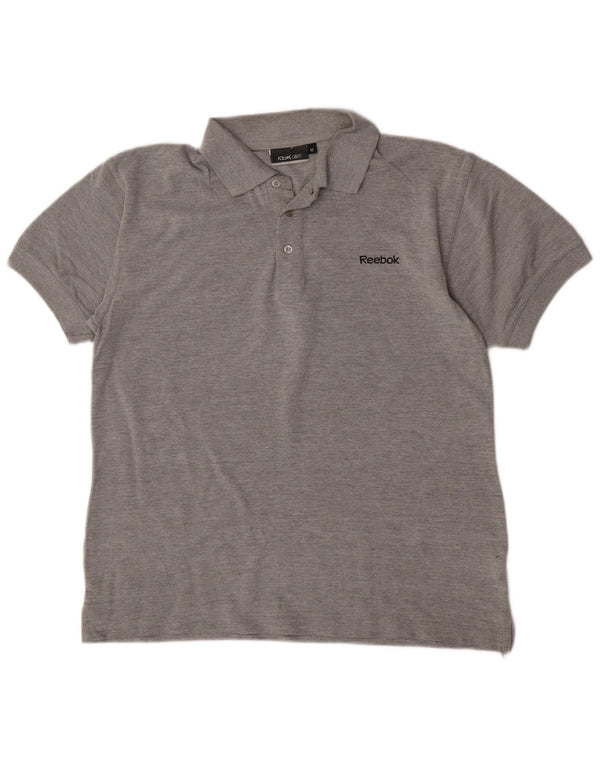 Reebok Polo Homme Gris Moyen Coton