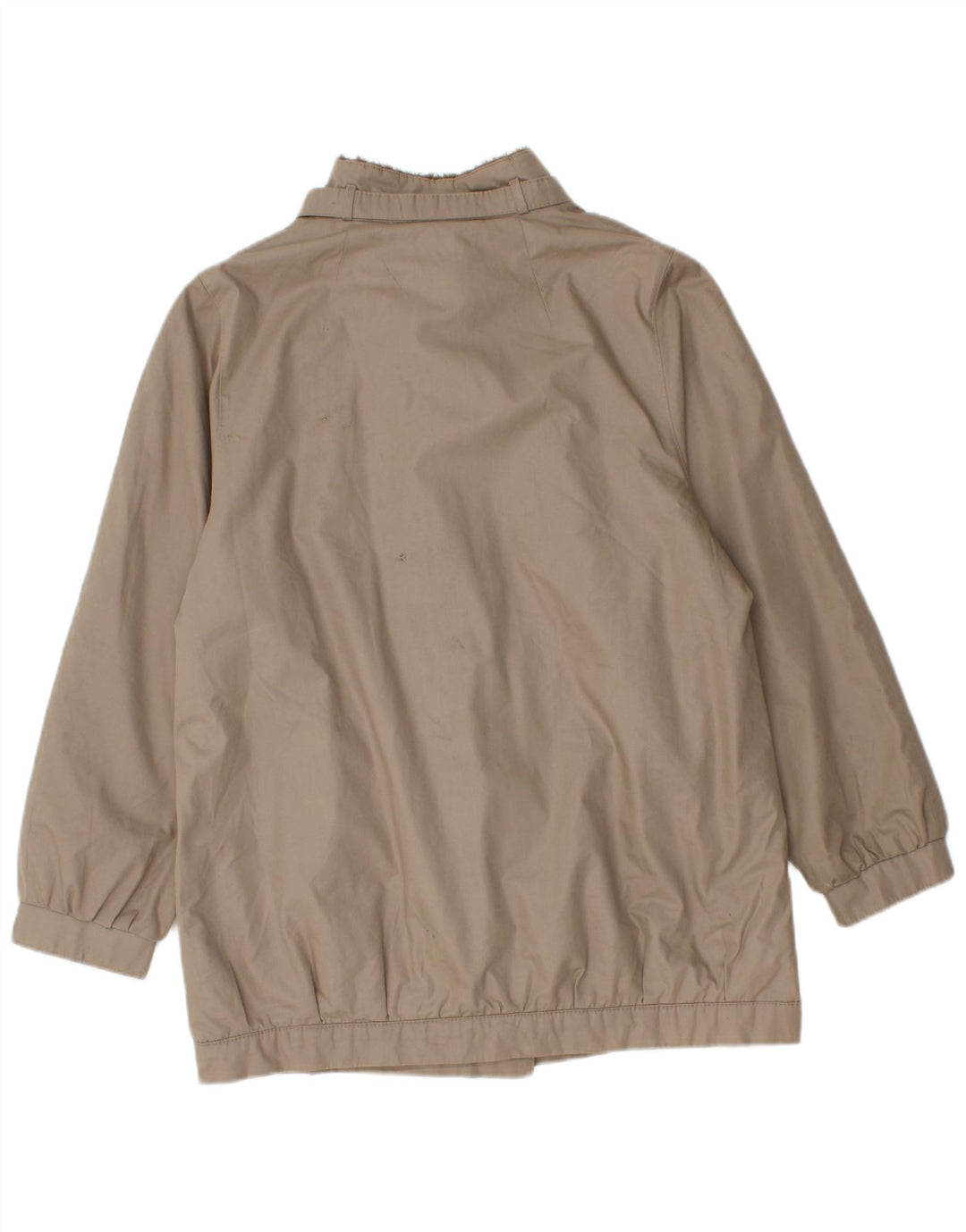 vintage Femme Sherpa Coupe-vent Veste EU 38 Gris Moyen