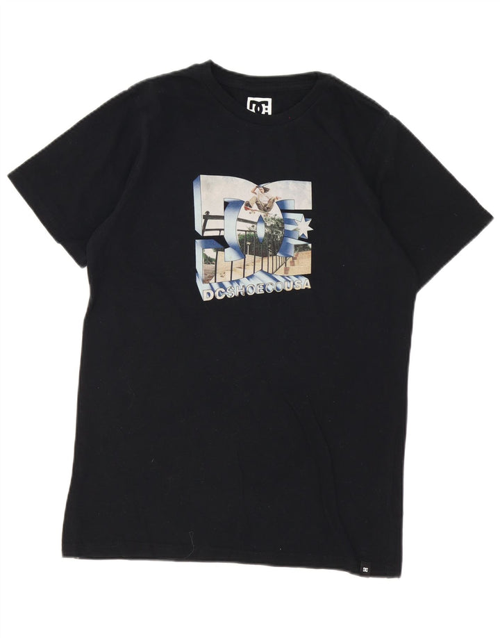 DC Boys Graphic T-Shirt Top 13-14 ans Noir Coton