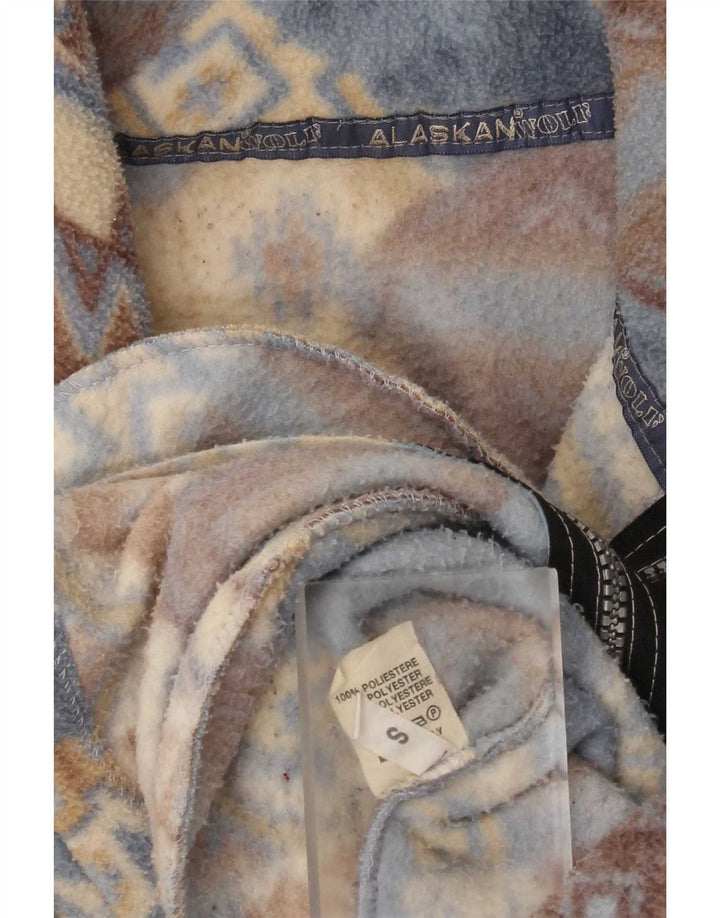 Alaskan Veste polaire surdimensionnée pour femme UK 10 Petit motif géométrique multicolore