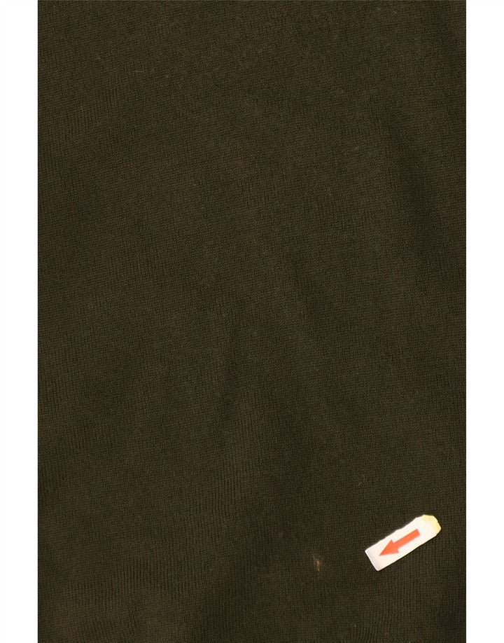 Stefanel Pull col roulé pour femme UK 14 Large Kaki