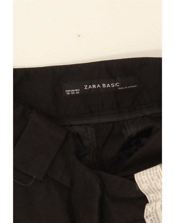 Zara Pantalon Chino Skinny Femme EU 36 XS W26 L28 Noir Polyester