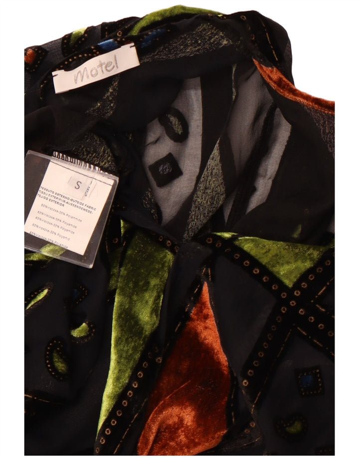 MOTEL Boléro transparent surdimensionné pour femme UK 10 Petit patchwork noir