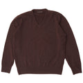Zara Pull Col V Homme XL Marron Laine