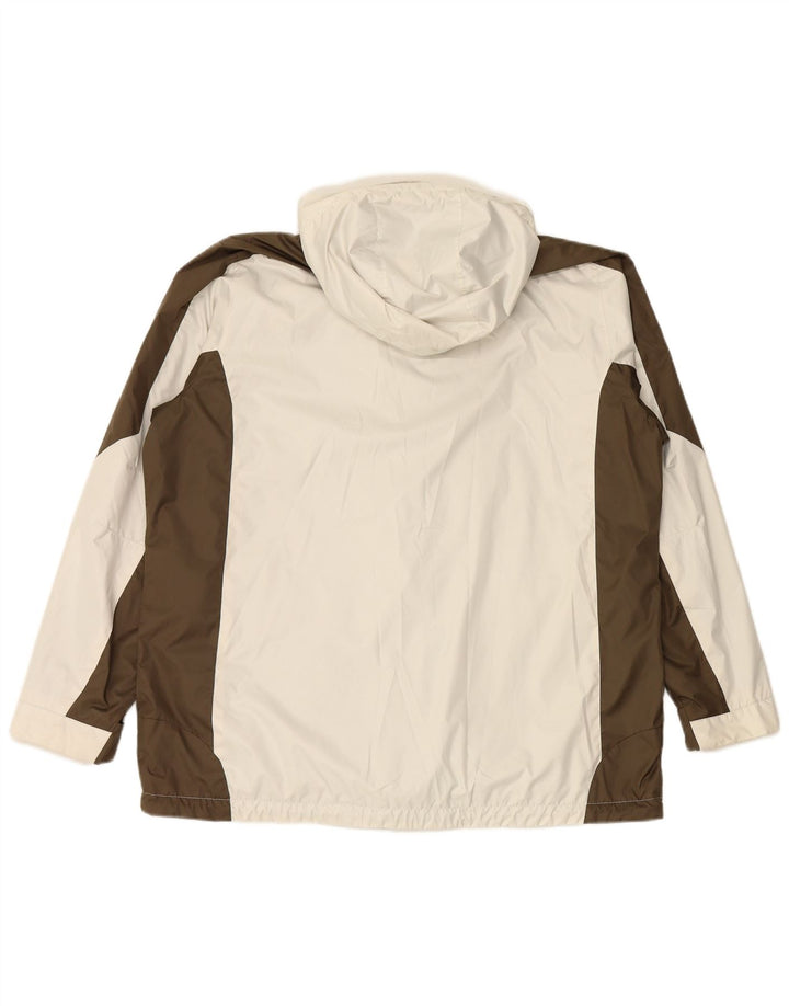 IGUANA Veste coupe-vent à capuche pour femme EU 46 XL Blanc Colorblock