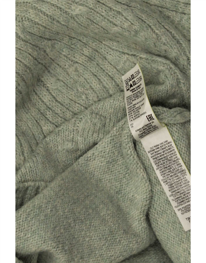 Marks & Spencer Pull col roulé pour femme UK 14 Vert moyen