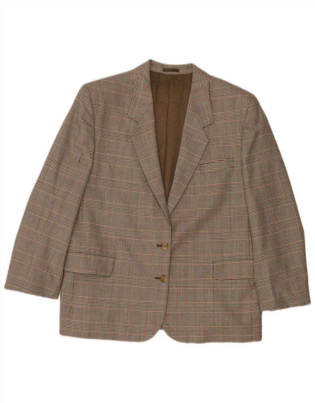 Burberrys Veste blazer à 2 boutons pour femme UK 14 Grande laine pied-de-poule verte
