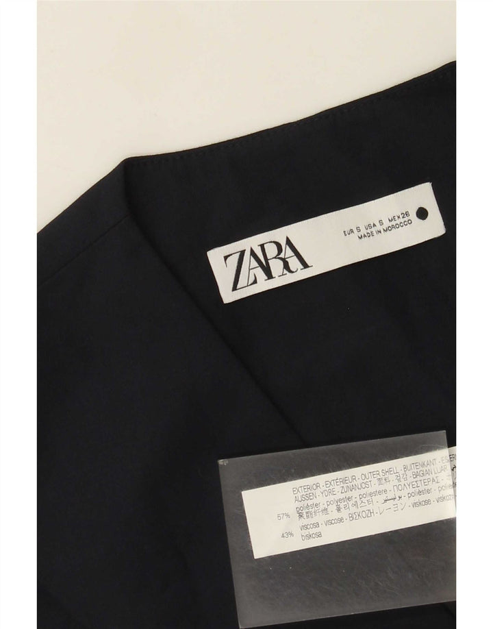 Zara Femme Gilet UK 10 Petit Bleu Marine Polyester