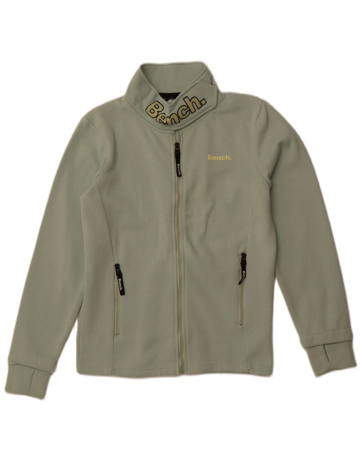 BENCH Veste de survêtement graphique pour femme UK 12 en coton vert moyen