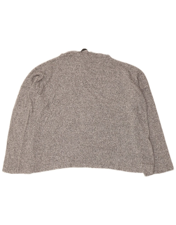 Zara Femme Top Manches Longues UK 44 Gris Moyen Moucheté