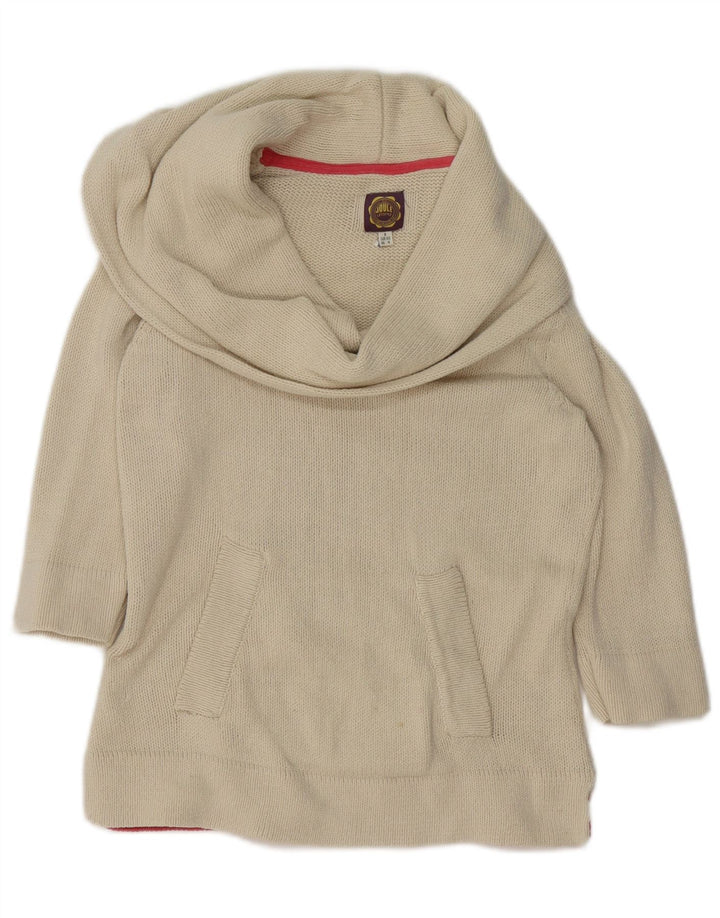 Joules Pull à col châle pour femme UK 8 Small Blanc cassé