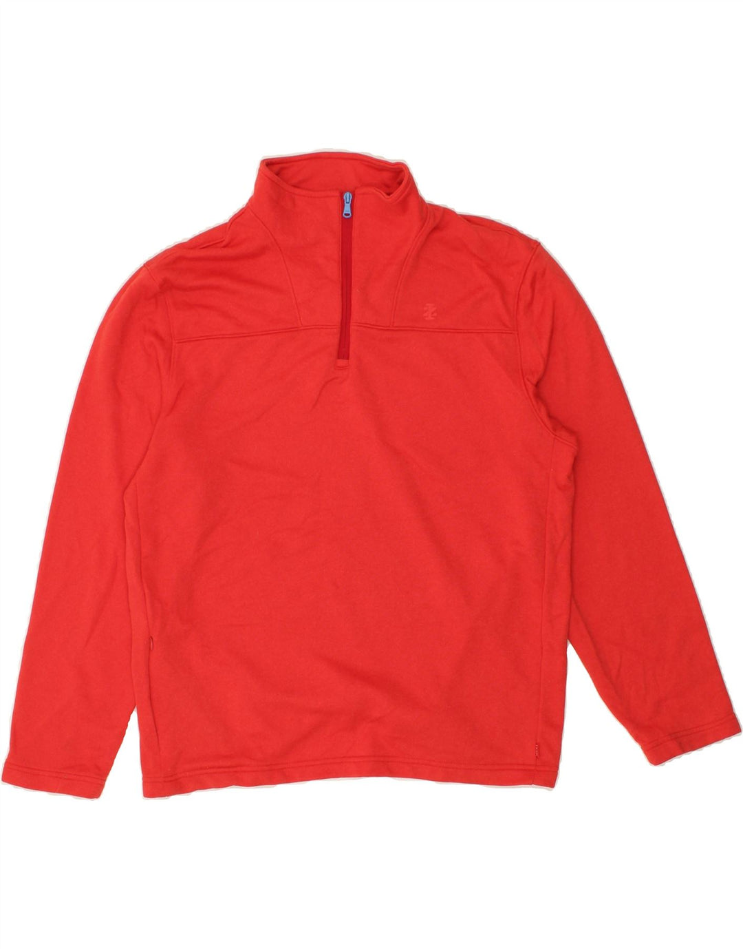 IZOD Mens Zip Neck Sweatshirt Jumper Large Orange Polyester Vintage Izod and Second-Hand Izod from Messina Hembry 