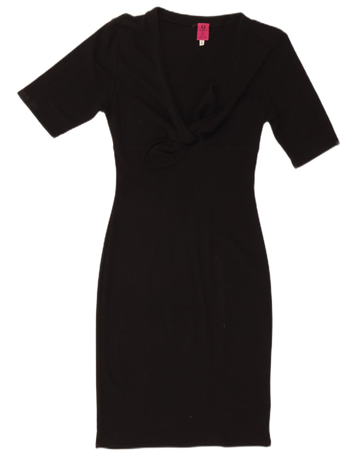 Ungaro Robe moulante pour femme UK 10 Small Noir