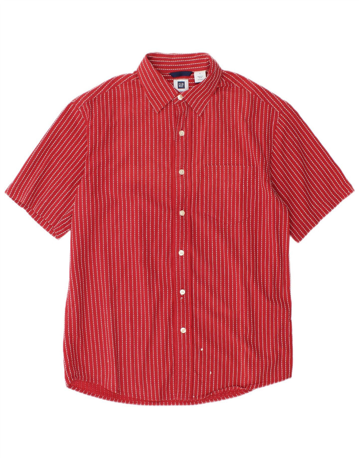 Chemise à Manches Courtes Homme Gap Petit Coton Rayé Rouge