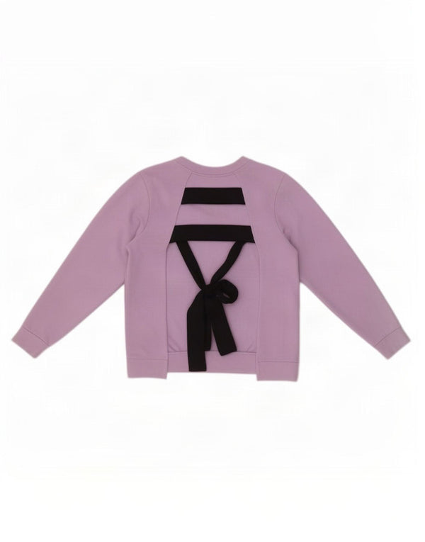 Zara Womens Trafaluc Sweatshirt Jumper UK 14 Moyen Violet Coton