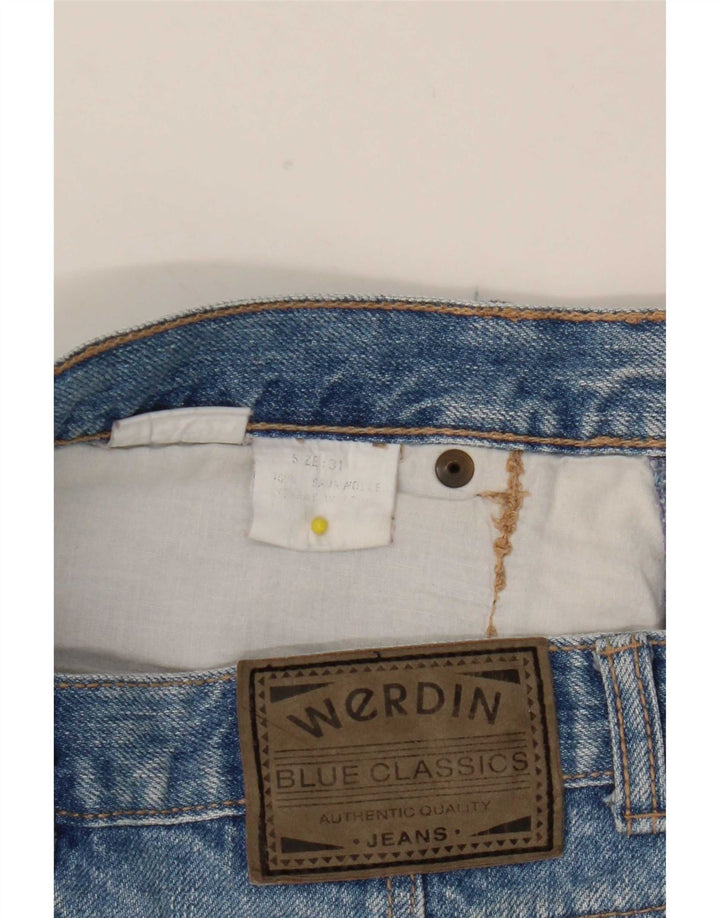 jupe en denim femme vintage W31 coton bleu moyen