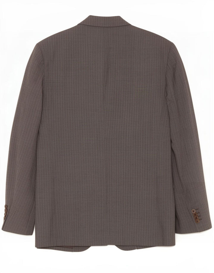 Massimo Dutti Veste Blazer 2 Boutons Homme EU 58 2XL Laine à Rayures Grises