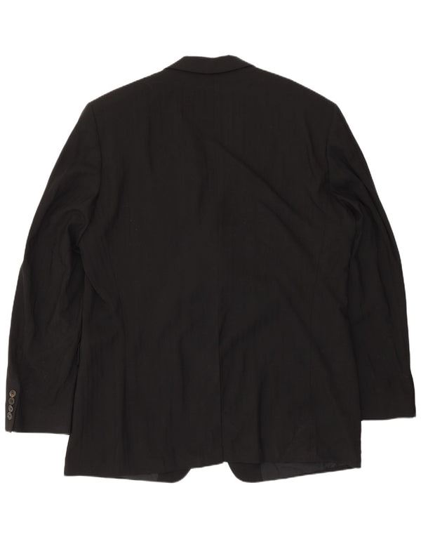 Hugo Boss Veste blazer à 3 boutons pour homme EU 56 3XL Laine rayée noire