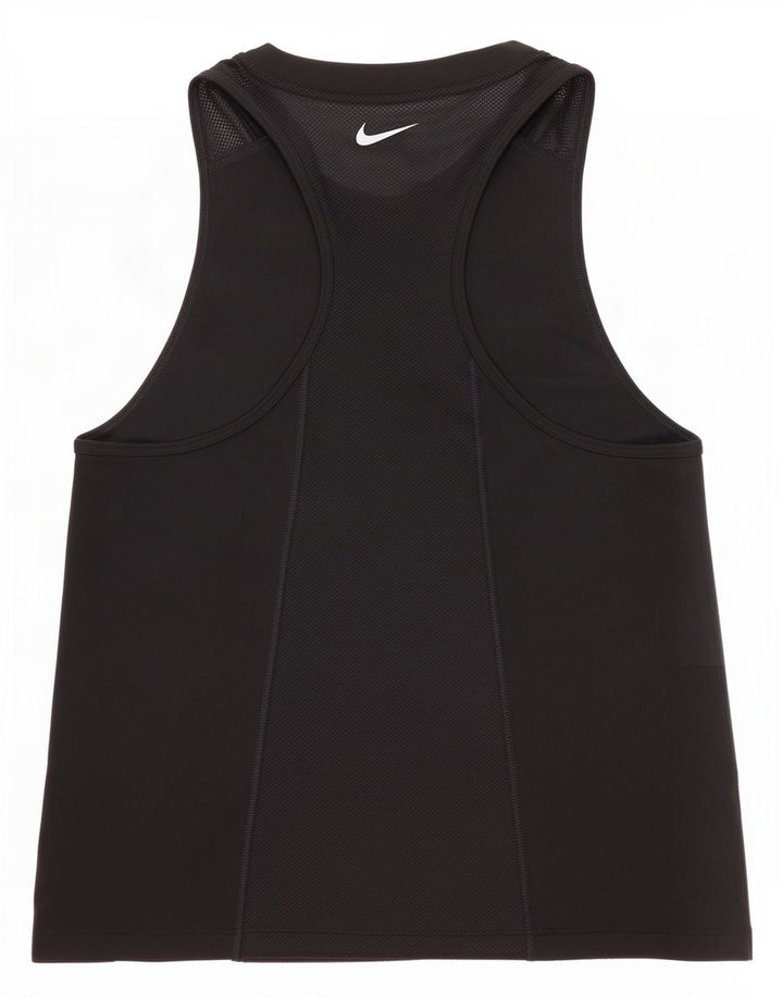 Nike Femme Dri Fit Débardeur UK 10 Petit Noir Polyester