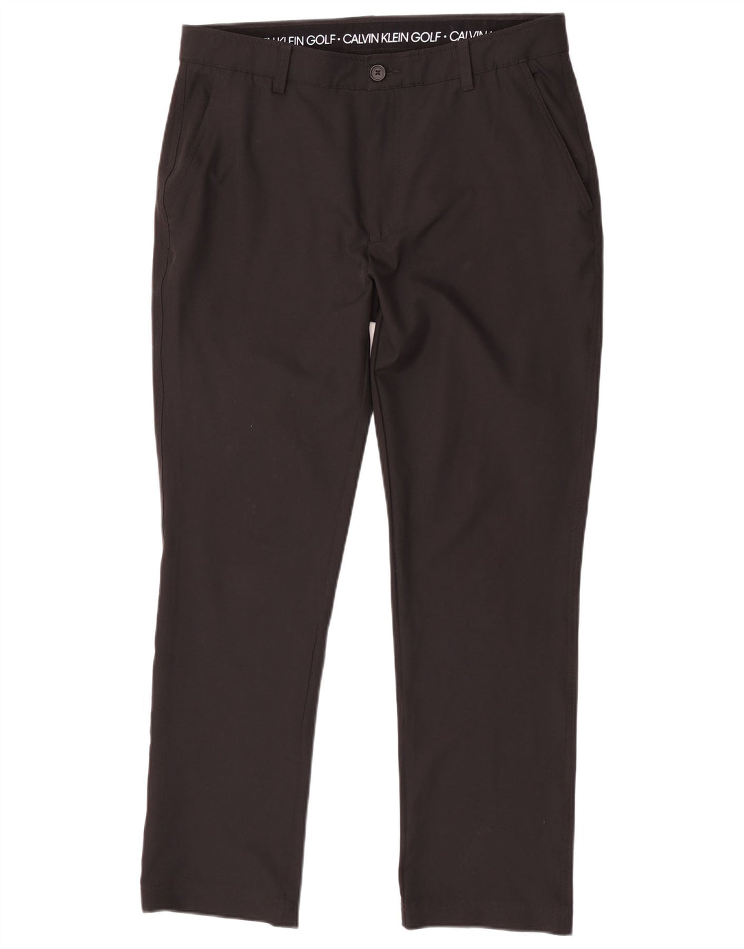Calvin Klein Pantalon Chino Droit Homme W34 L31 Noir Polyester