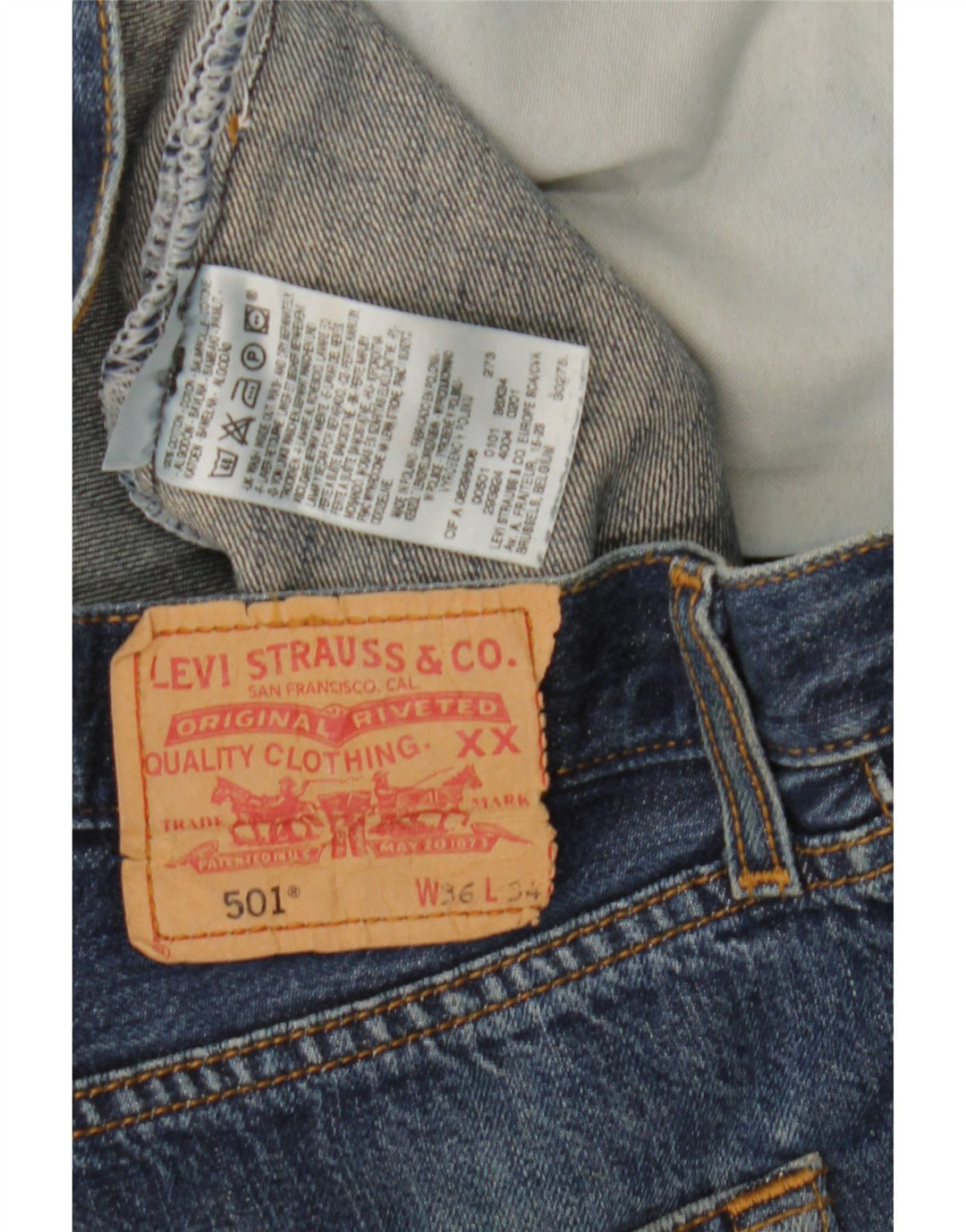 Levi's Jean Droit 501 Homme Bleu W36 L28 Coton