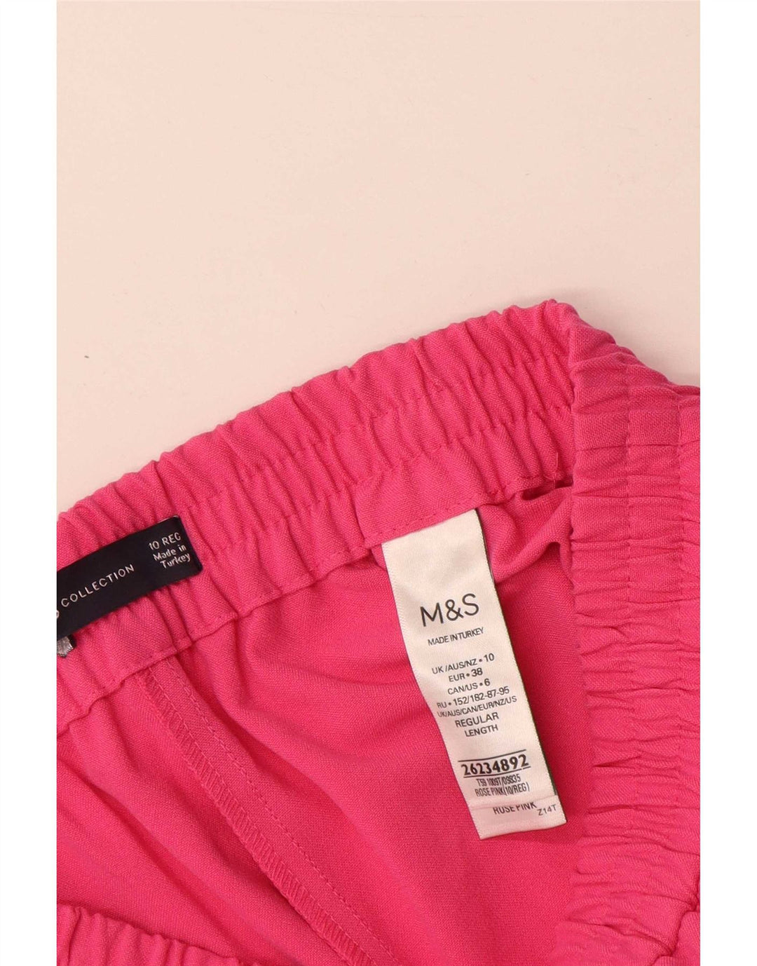Marks & Spencer Pantalon de survêtement pour femme UK 10 Small Rose Polyester
