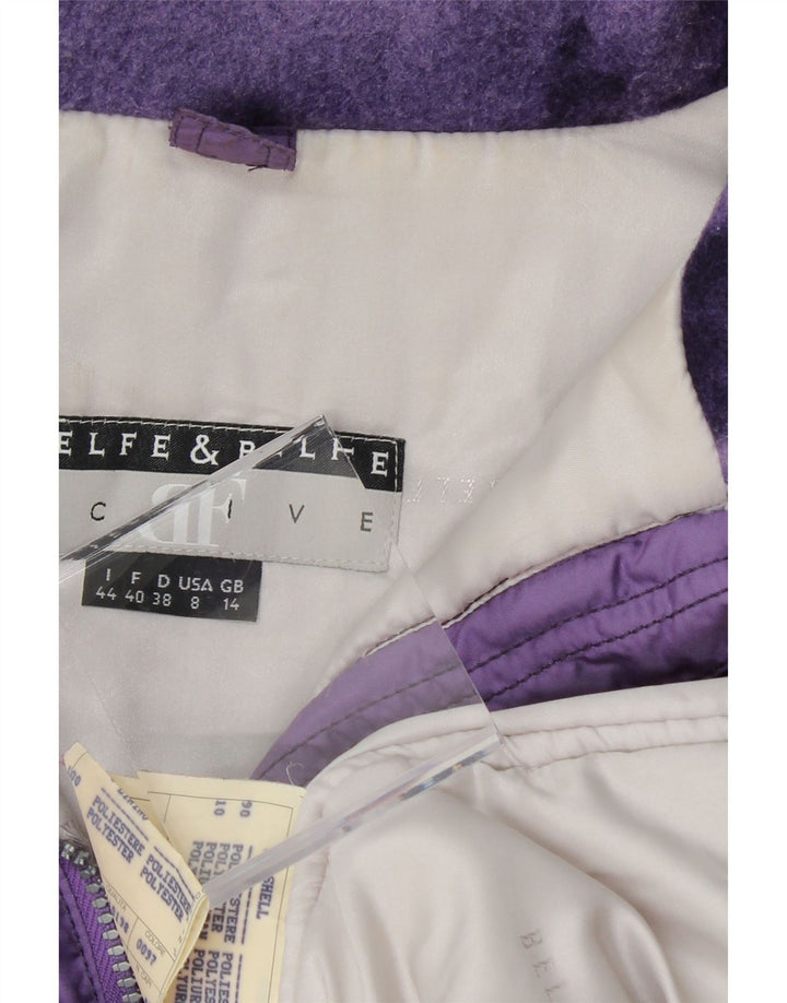 BELFE & BELFE Womens Loose Fit Padded Jacket UK 14 Medium Purple Polyester Vintage Belfe & Belfe and Second-Hand Belfe & Belfe from Messina Hembry 