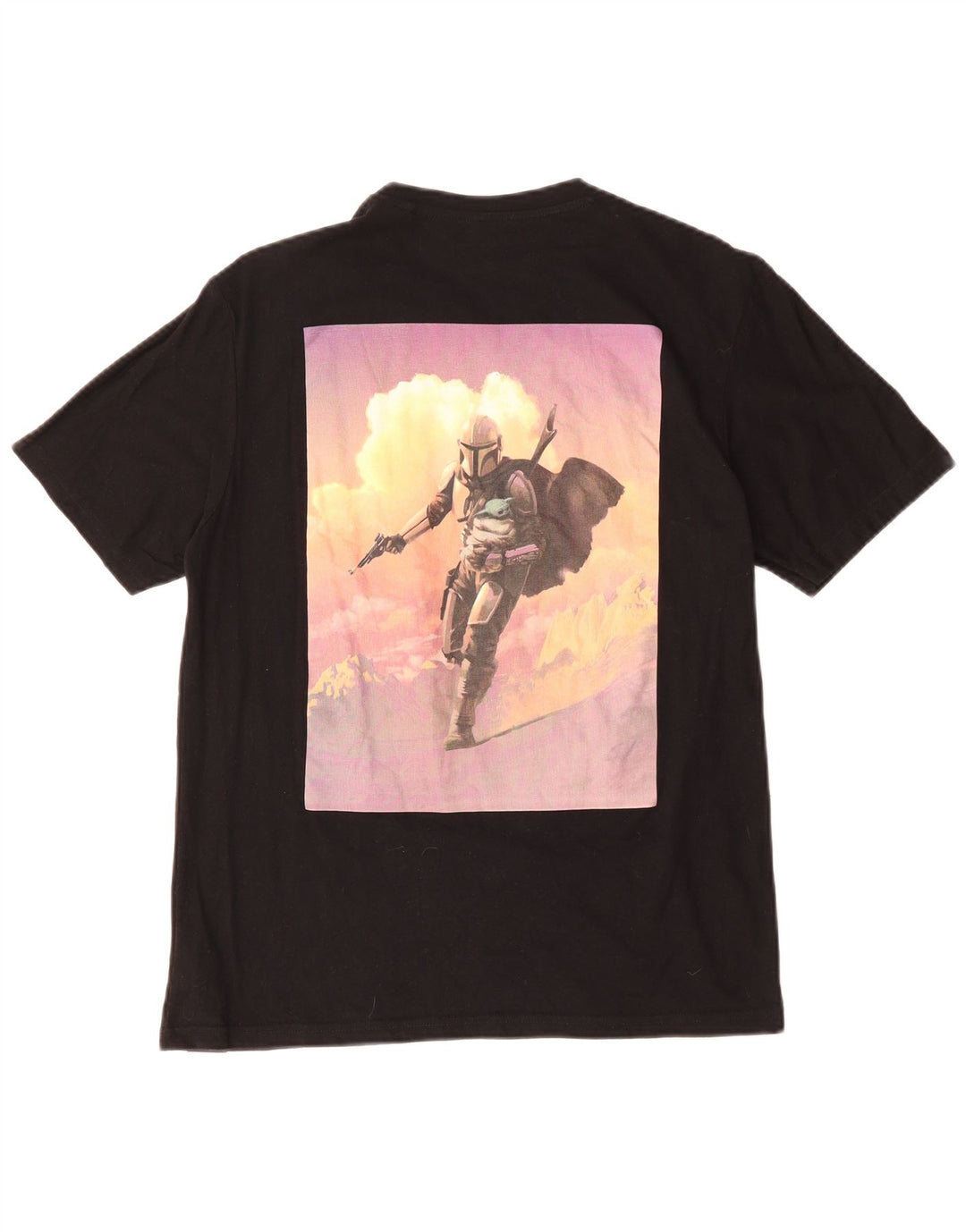 Pull & Bear T-Shirt Graphique Homme Noir Moyen Coton