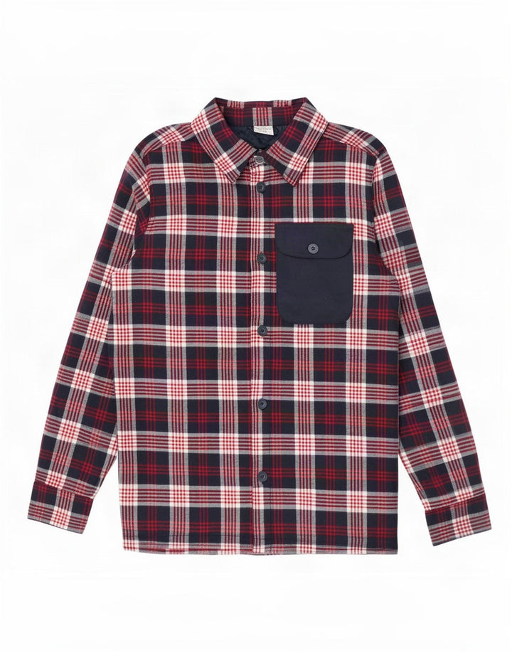 Active Touch Chemise en Flanelle Lumberjack Homme Bleu Marine Moyen à Carreaux en Coton