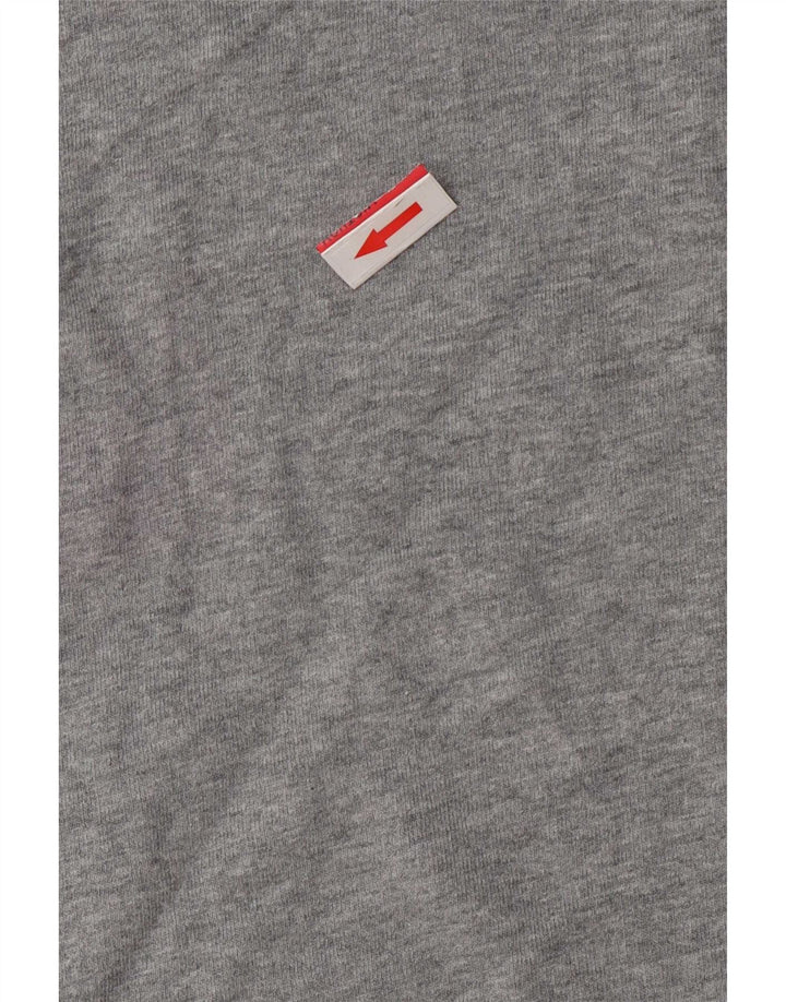 Tommy Hilfiger Sweat-shirt pour femme UK 44 en coton rayé gris moyen