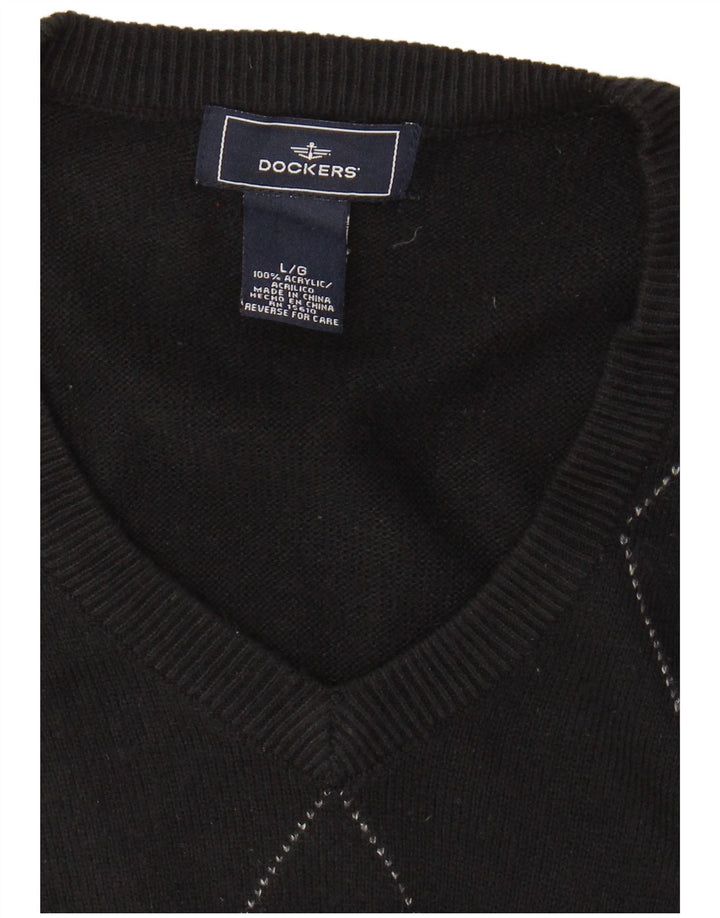 DOCKERS Débardeur Homme Grand Noir Argyle/Diamant Acrylique