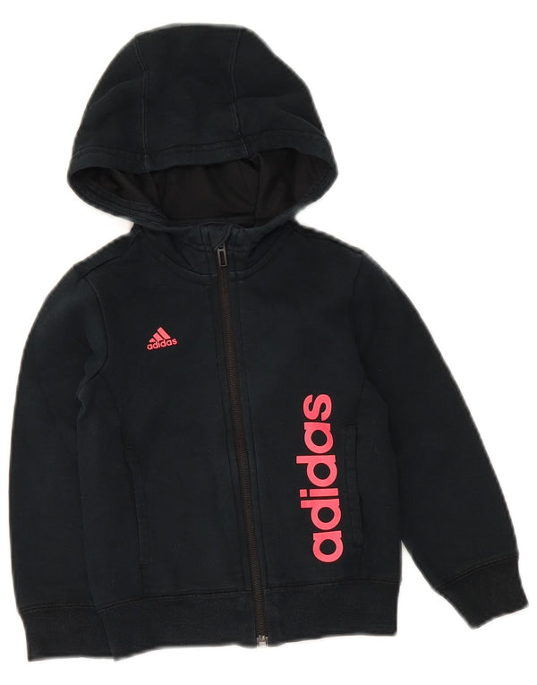 Adidas Pull à capuche zippé Climalite Graphic pour fille 4-5 ans Noir