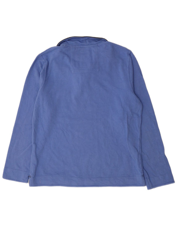 Crew Clothing Sweat-shirt col zippé pour homme XL en coton bleu