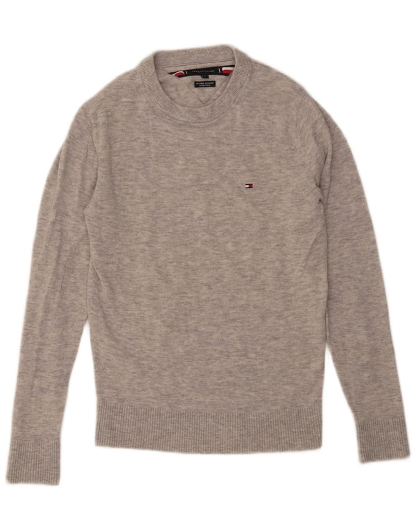 Tommy Hilfiger Pull à col rond pour homme Petit gris